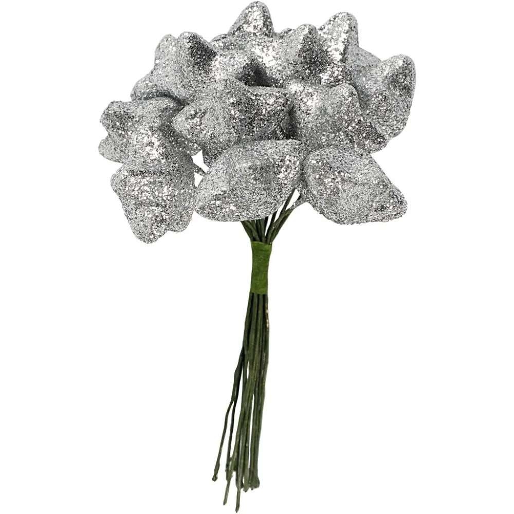 Stjerner,Sølv-12stk - Bilde 1