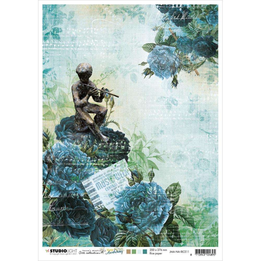 Studio Light rispapir  A4  Roses - Bilde 1