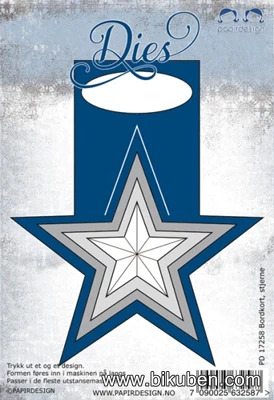 Papirdesign Dies - Bordkort, stjerne