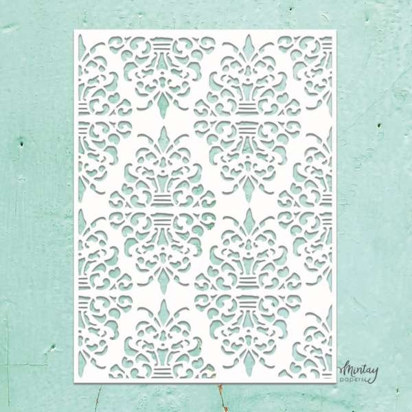 10741.jpg Mintay Kreativa - 6 x 8 Stensil - Damask