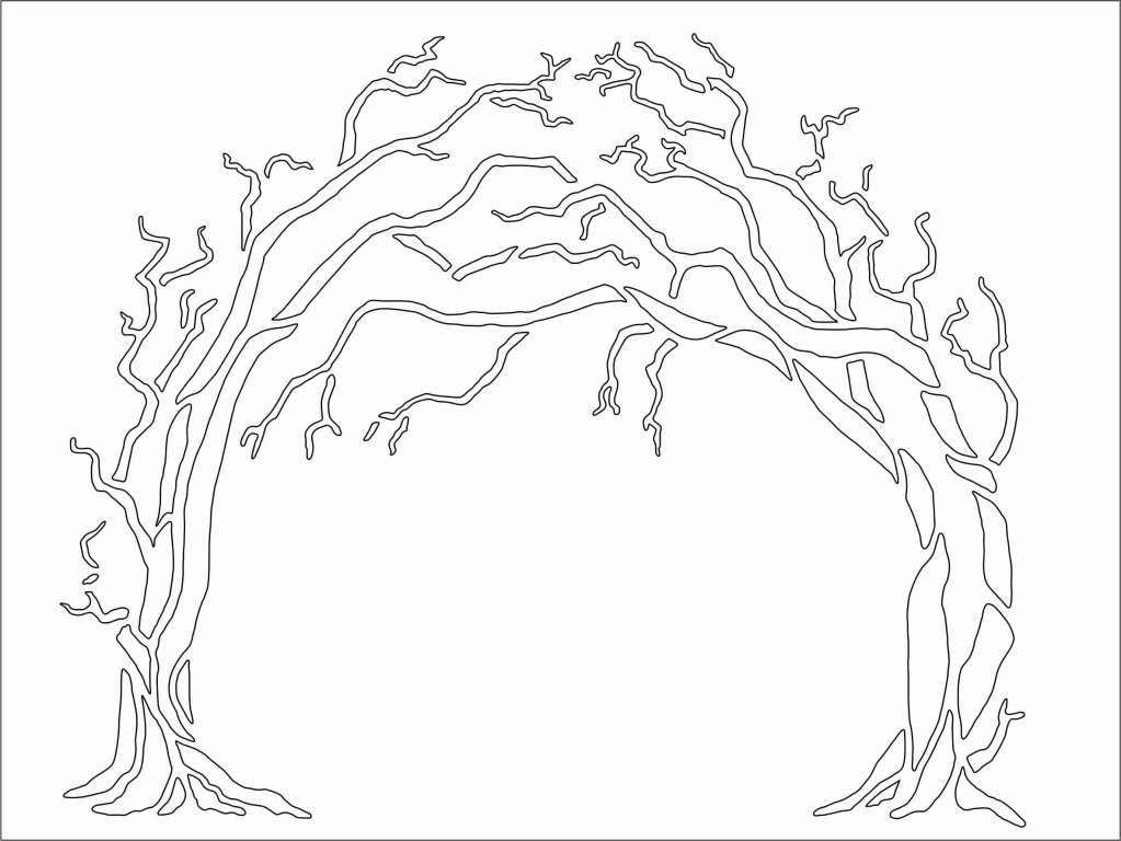 Card-io Tree Arch - 6" x 8"  Majemask Stensil - Bilde 1