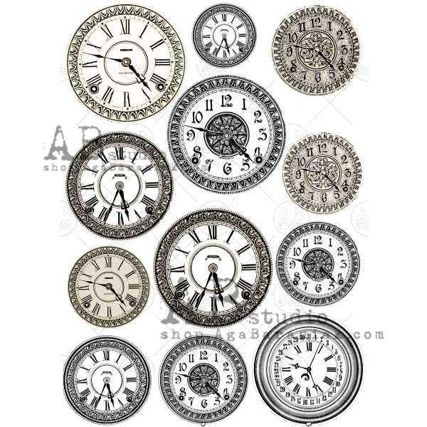 11035.jpg ABstudio Decoupage rice paper brocante clocks