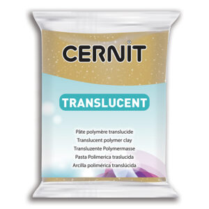 Cernit Translucent 56g – 050 Gull glitter - Bilde 1