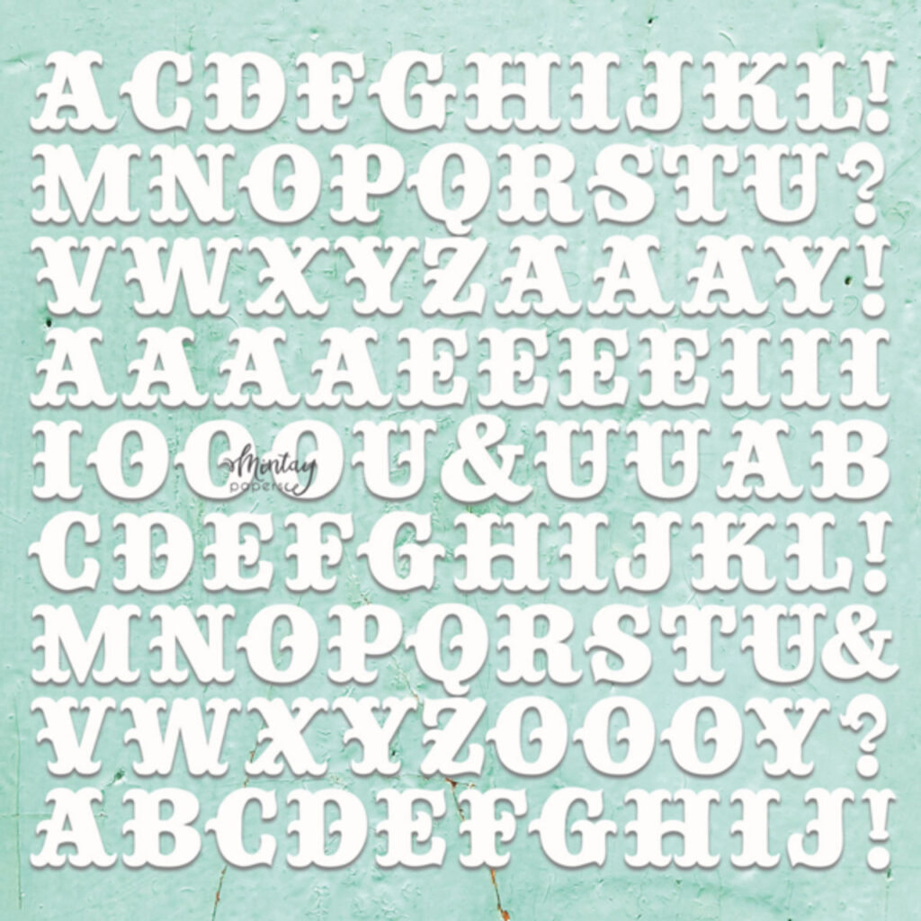 Mintay Chipboard - Bokstaver