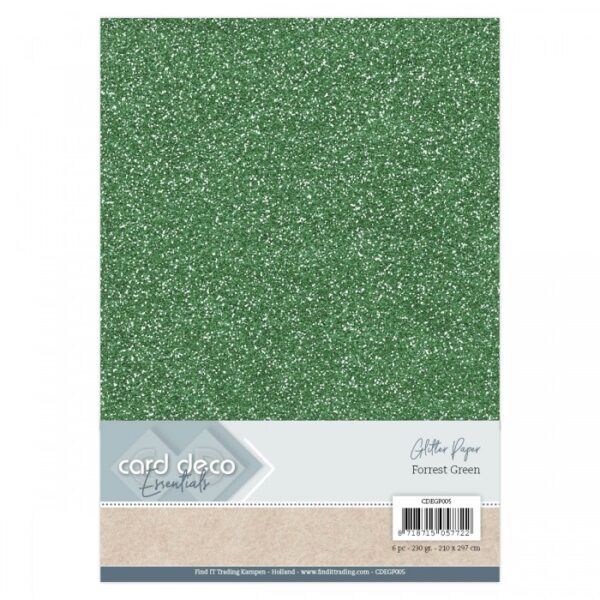 11078.jpg Glitter kartong - Forest Green