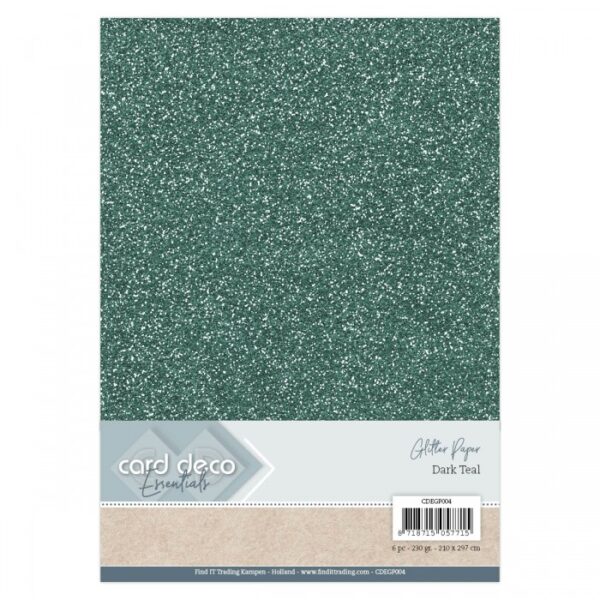 11079.jpg Glitter kartong - Dark Teal