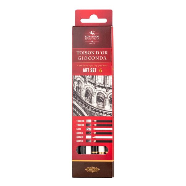 Gioconda Art Set 9035 6stk – Gråtoner