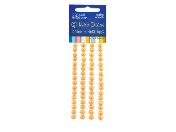 11246.jpg Glitter Dot Halvperle m/lim 5mm – Orange