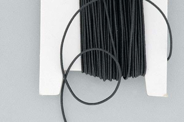 11256.jpg Perlestrikk Sort 1mmx25met