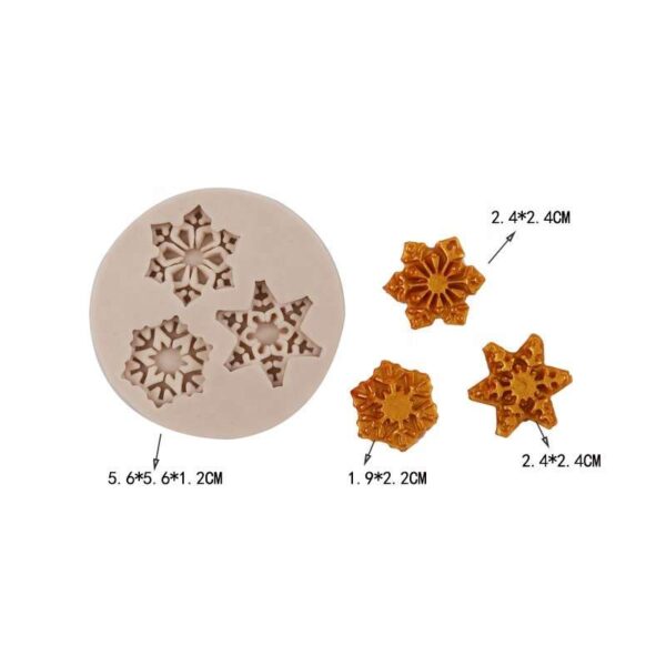 11270.jpg Silikon form tre snøstjerner