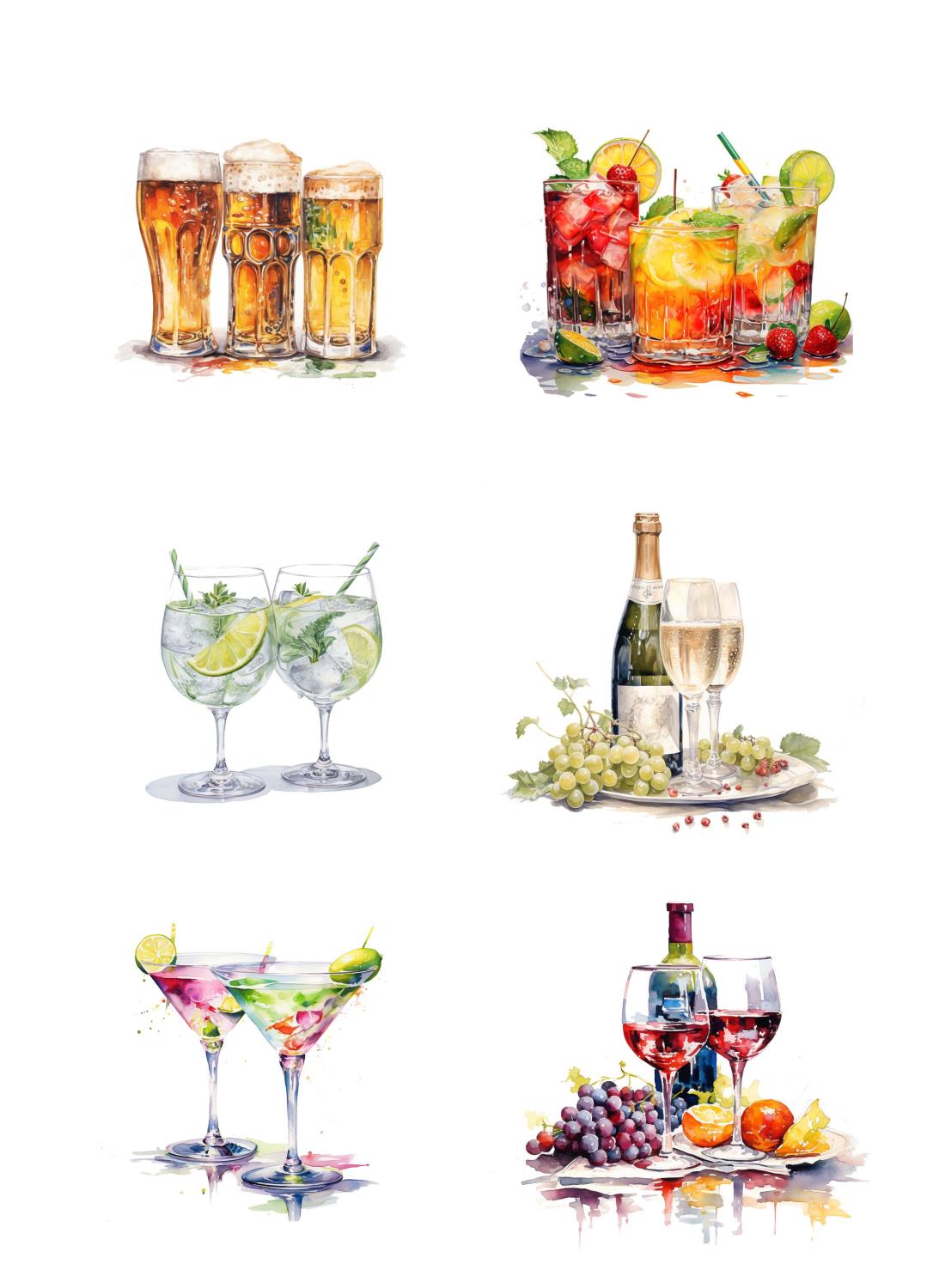 Reprint - Drinks A4 Klippeark - Bilde 1