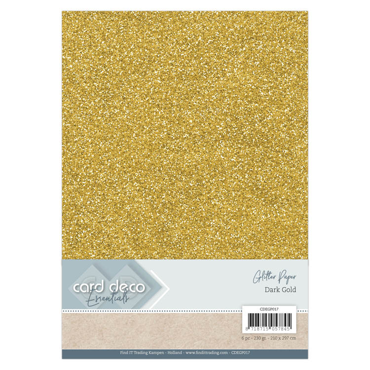 Glitter kartong A4 Dark Gold - Bilde 1