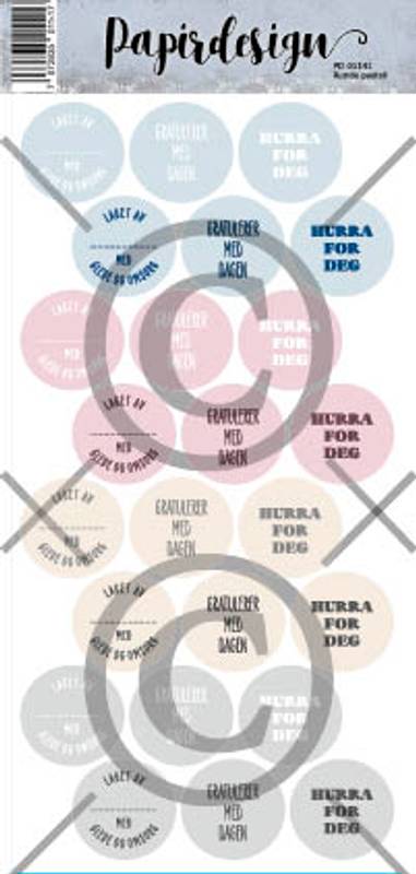 11804.jpg Papirdesign Klistremerke - Runde Pastell