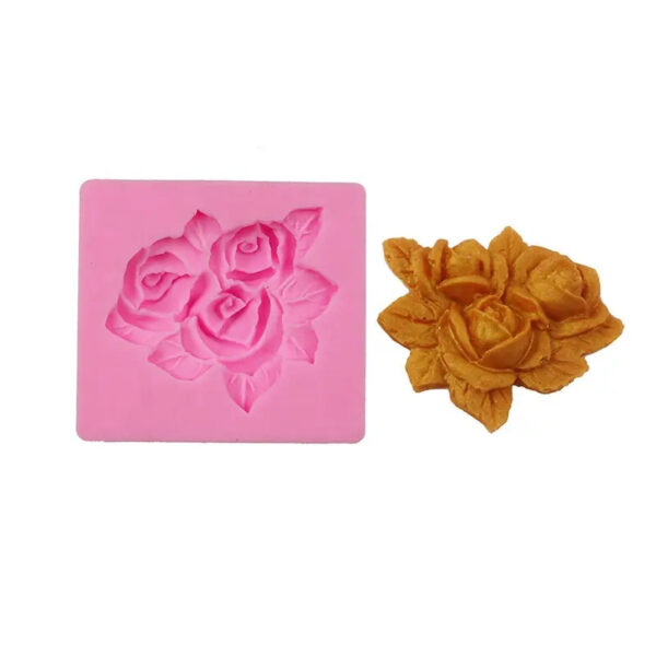 11918.jpg Silikon form - 3 Roser m/blader