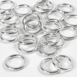 Plastringer, 11 mm, 2 mm, Sølv, 25 Stk. - Bilde 2