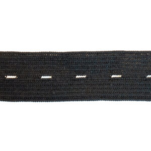Knappehullstrikk -19mm - Sort - Bilde 1