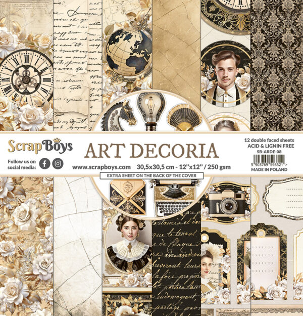 ScrapBoys Art Decoria SB-ARDE-08 12x12 Blokk