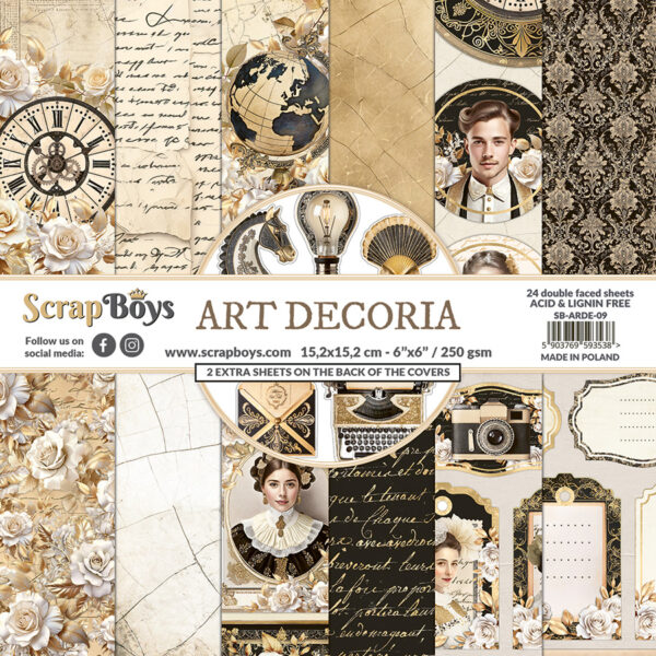 ScrapBoys Art Decoria SB-ARDE-09  6x6 Blokk