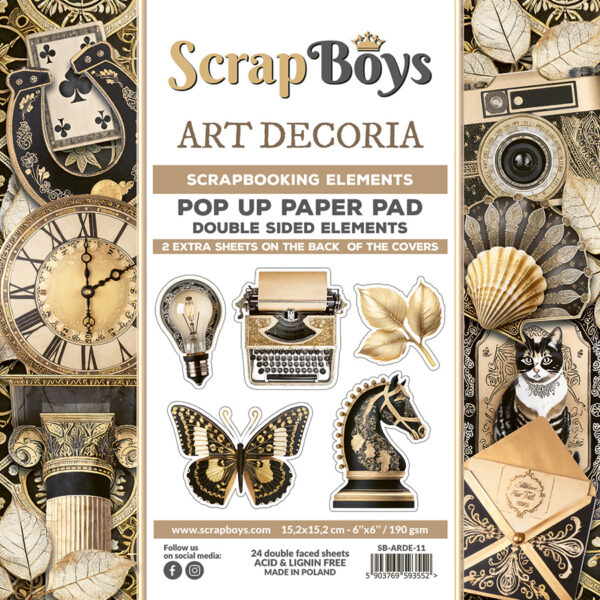 ScrapBoys Art Decoria 11 Pop Up 6x6 Blokk