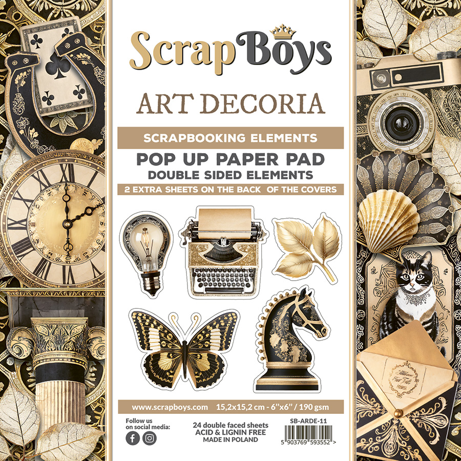 ScrapBoys Art Decoria 11 Pop Up 6x6 Blokk - Bilde 1