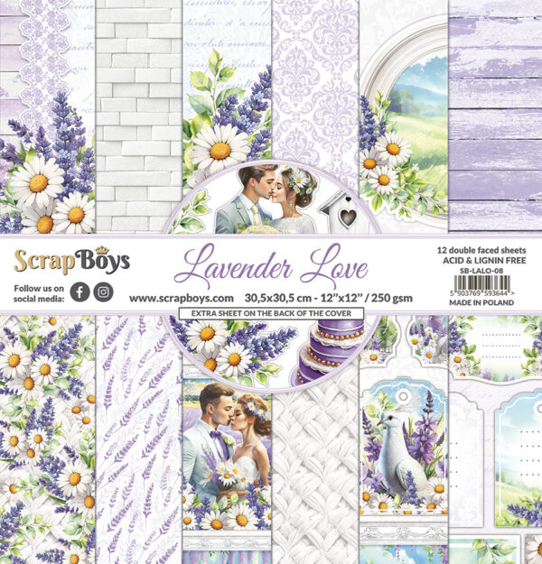 ScrapBoys Lavender Love SB-LALO-08 12x12 Blokk