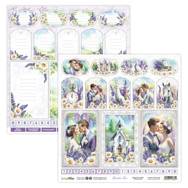ScrapBoys Lavender Love SB-LALO-06 Bildeark