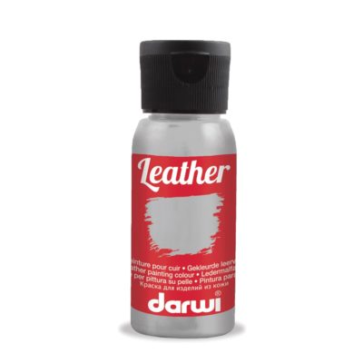12084.jpg Darwi Leather Lærmaling – 50ml – 080 Silver