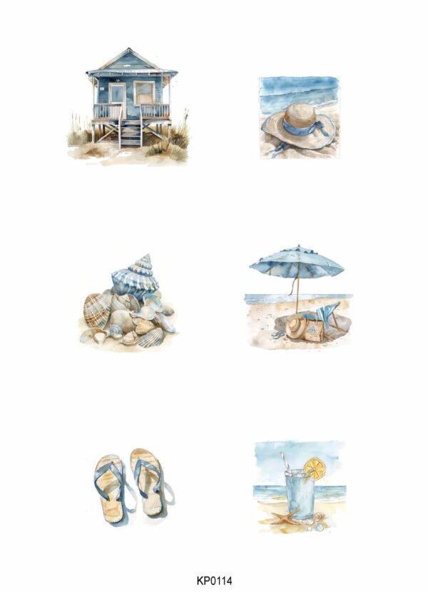 12204.jpg Reprint - At the sea A4 Klippeark