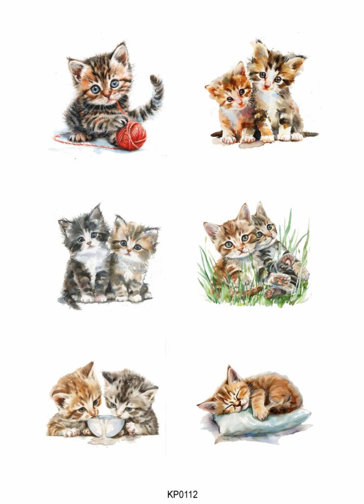 Reprint - Kittens A4 Klippeark