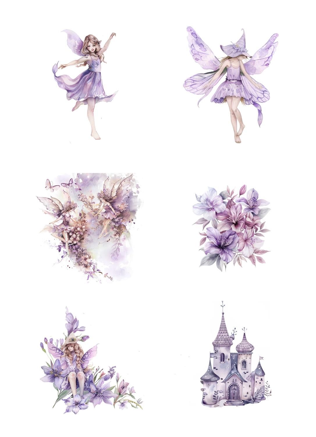 Reprint - Fairies A4  Klippeark - Bilde 1