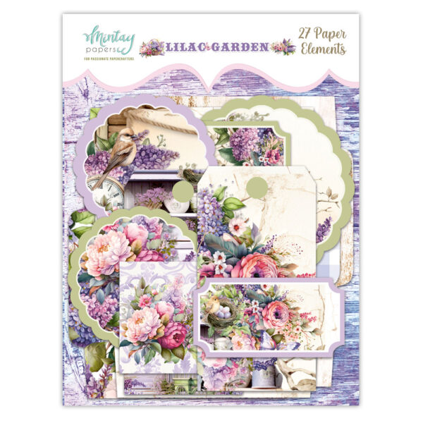Mintay - Lilac Garden Paper Elements, 27 stk