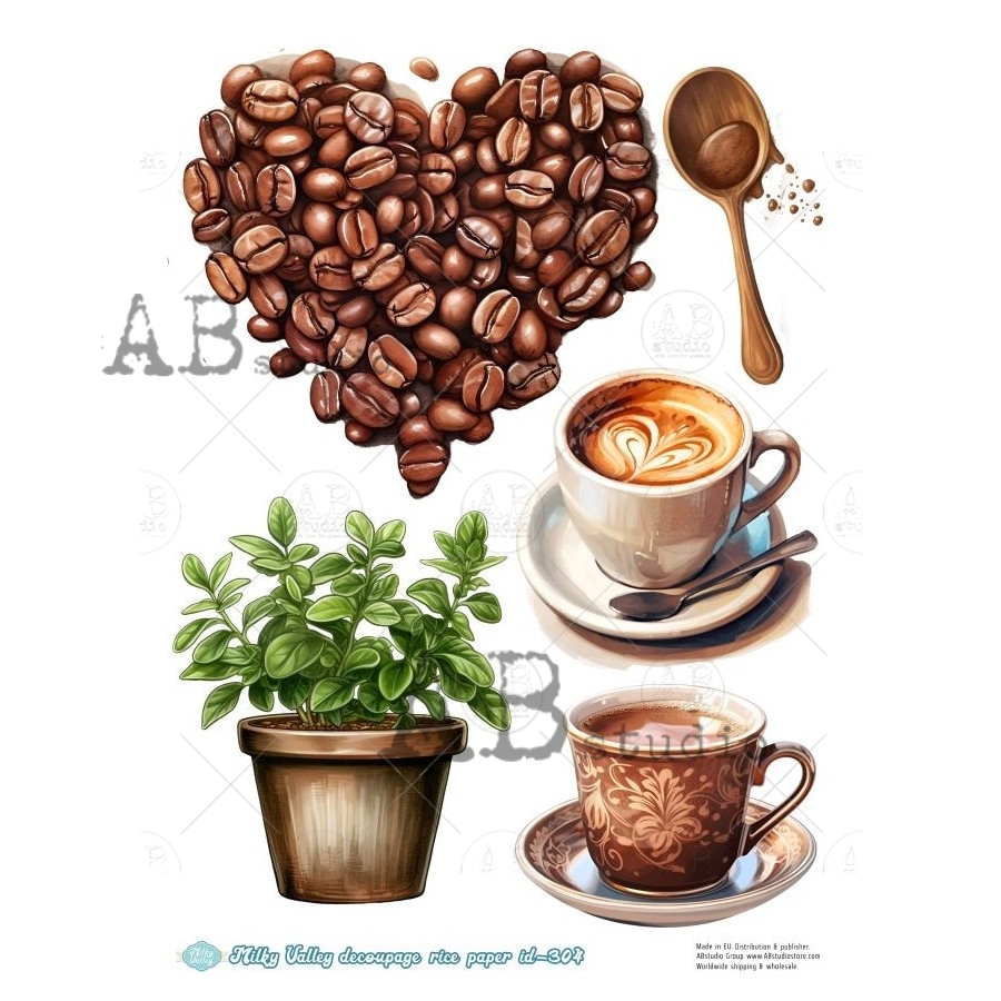 ABstudio Rispapir A4 Milky Valley  ID-304 - Bilde 1