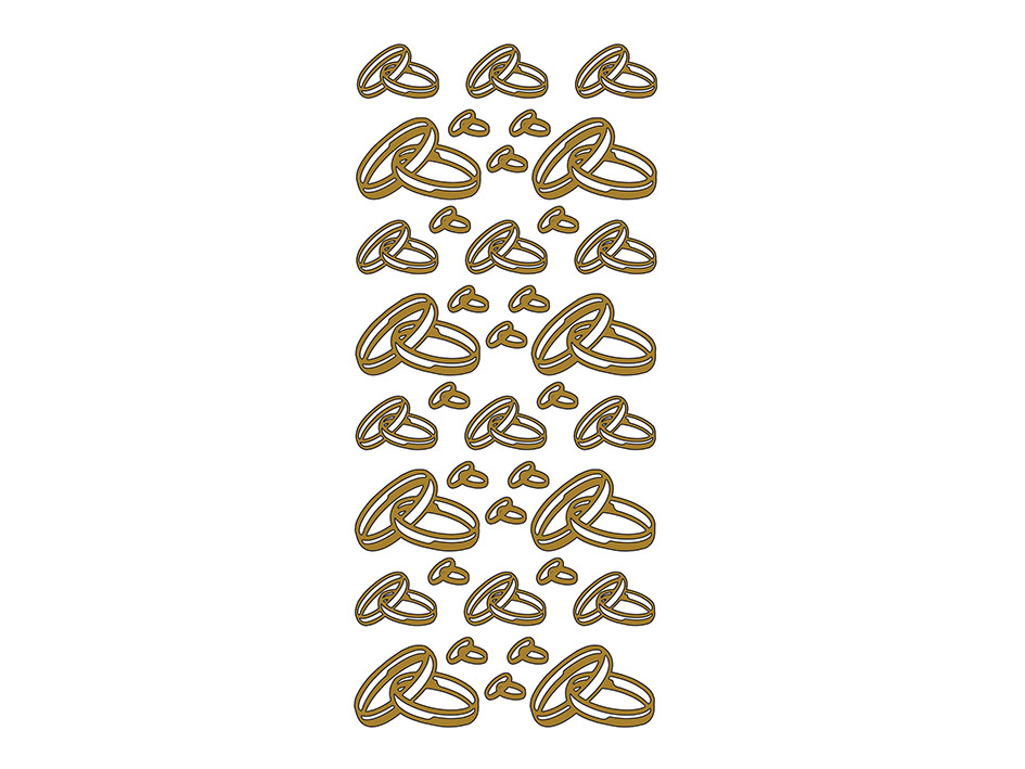 Klistremerker Doble ringer gull - Bilde 1