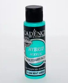 12581.jpg Cadence Hybrid Acrylic for Multisurfaces Semi Matt - H-044, Mint Green 70ml