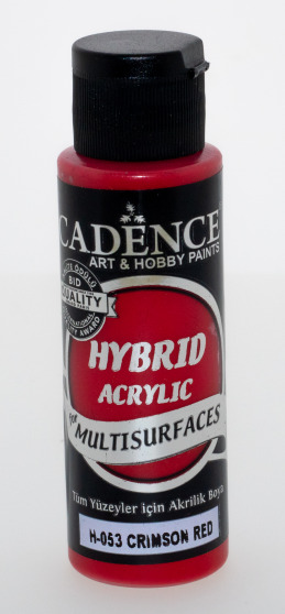 12586.jpg Cadence Hybrid Acrylic for Multisurfaces Semi Matt - H-053, Crimson Red 70ml