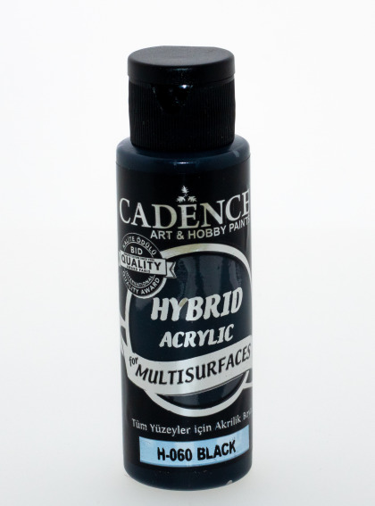 12592.jpg Cadence Hybrid Acrylic for Multisurfaces Semi Matt - H-060, Black 70ml