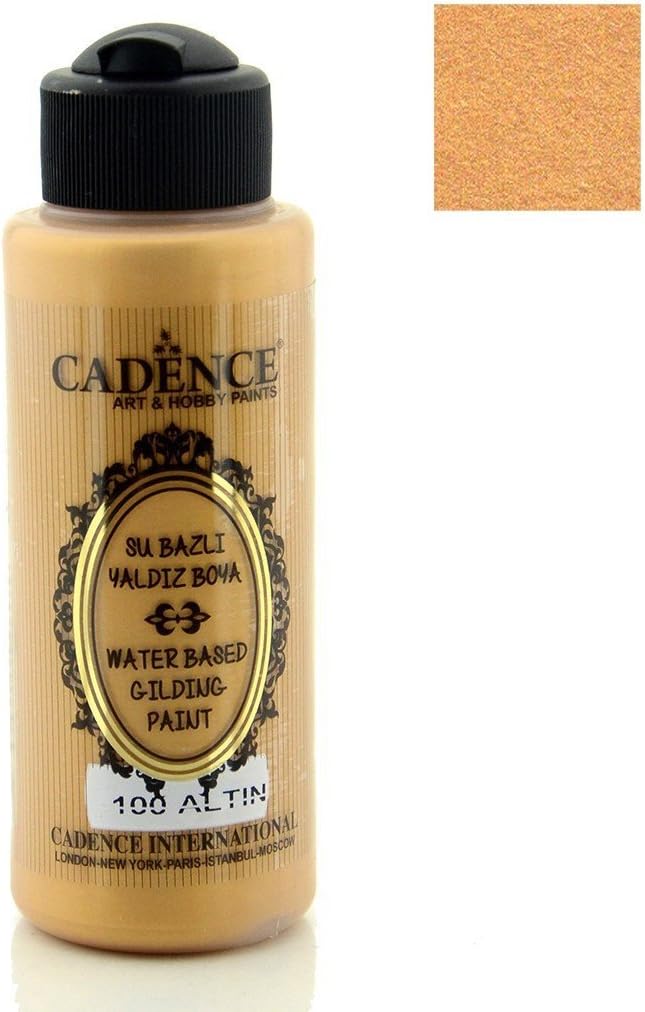 Cadence Waterbased Gilding Metallic Paints - 100, Gold 120ml - Bilde 1
