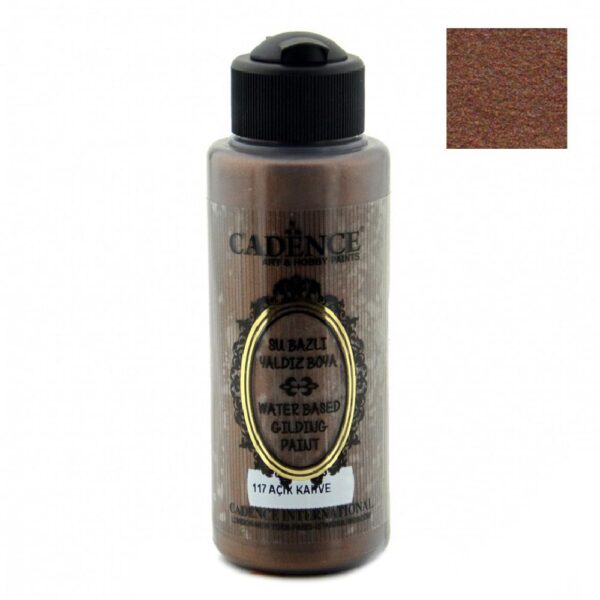 12631.jpg Cadence Waterbased Gilding Metallic Paints - 117, Light Brown 120ml