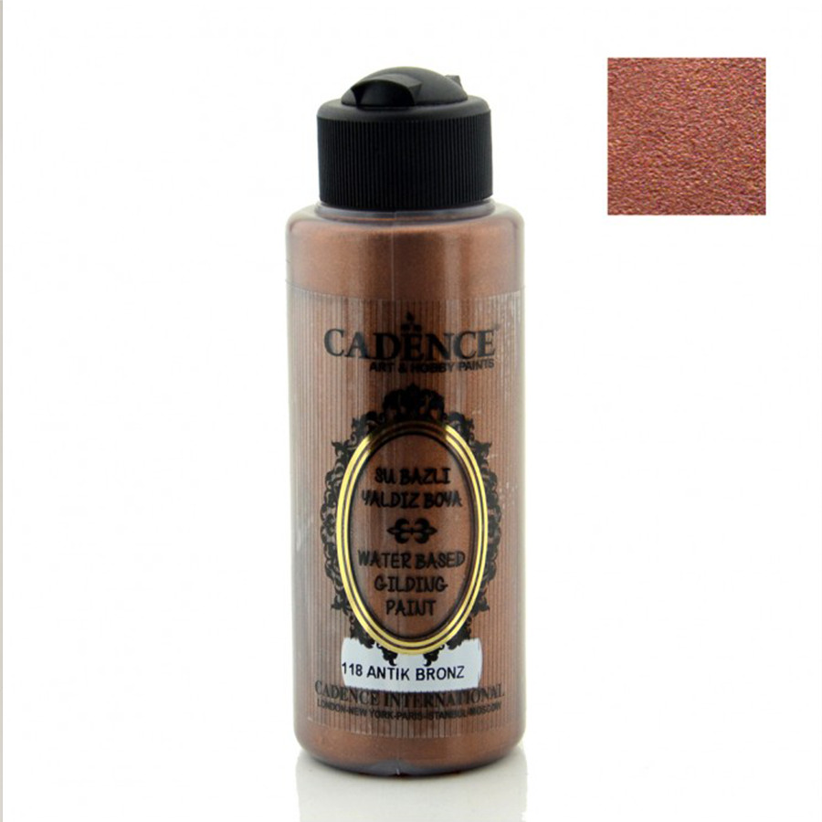 Cadence Waterbased Gilding Metallic Paints - 118, Bronze 120ml - Bilde 1