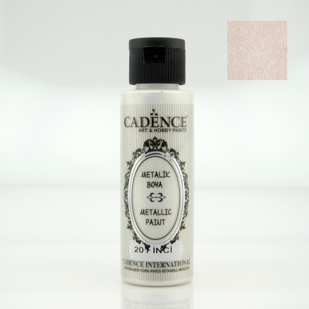 Cadence  Metallic Paint - 201 Pearl, 70ml - Bilde 1