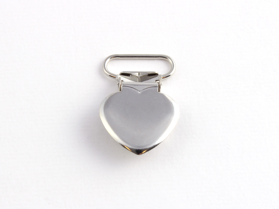 Seleklips Hjerte – 20mm – Blank - Bilde 2