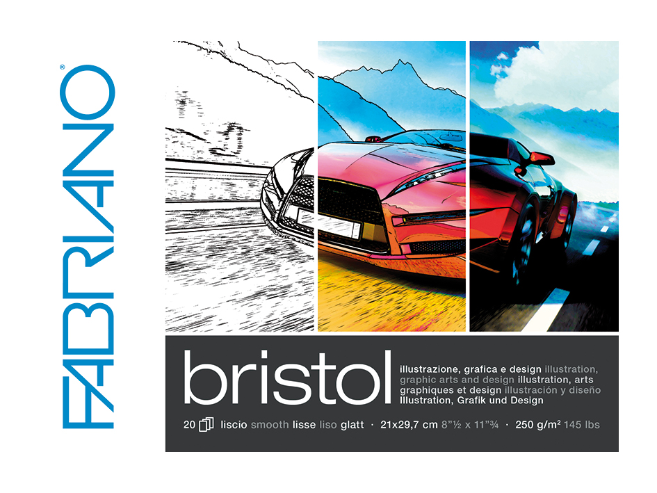 Fabriano Bristol 250g A4 – 20 ark – Blokk til marker - Bilde 1