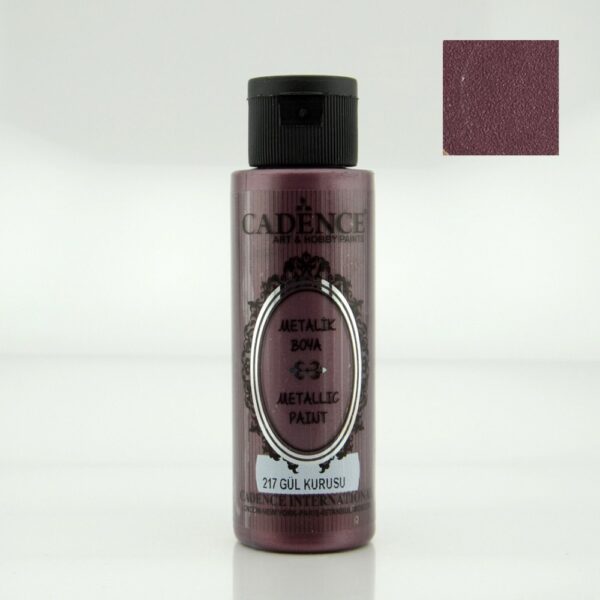 Cadence  Metallic Paint - 217 Dry Rose, 70ml