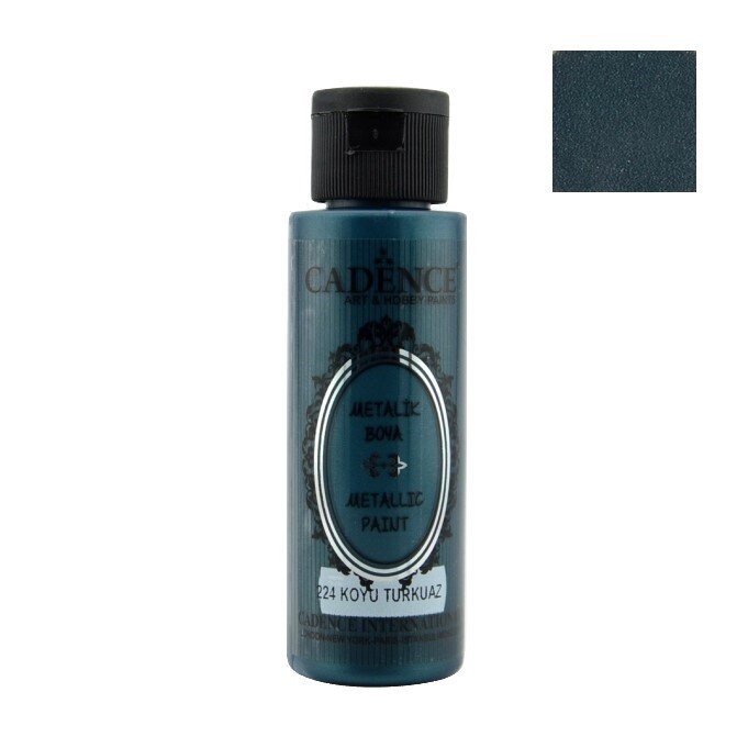 Cadence  Metallic Paint - 224 Dark Turquoise, 70ml - Bilde 1