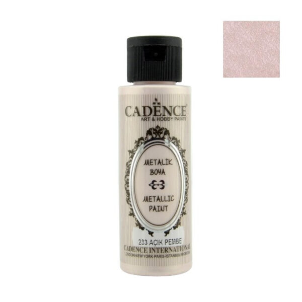 12674.jpg Cadence Metallic Paint - 233 Light Pink, 70ml