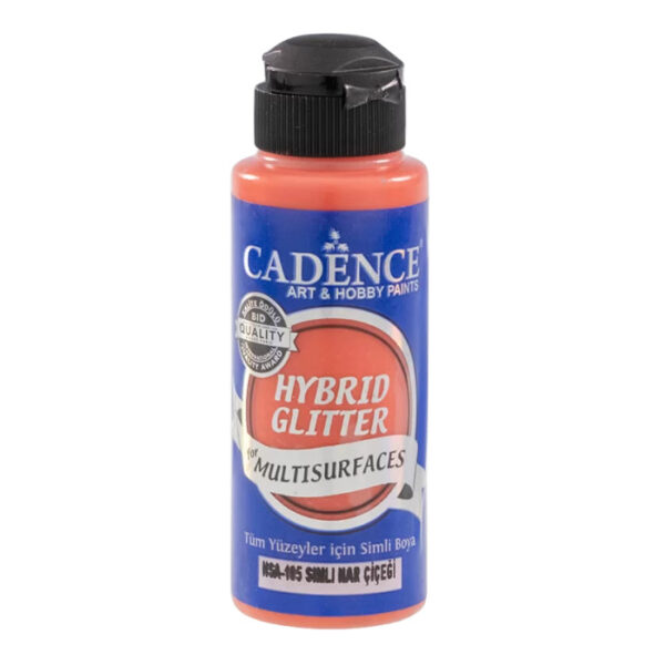Cadence Hybrid Glitter - Gold - Paint For Multisurfaces - HSA-105 Pomegranate Flower 120ml