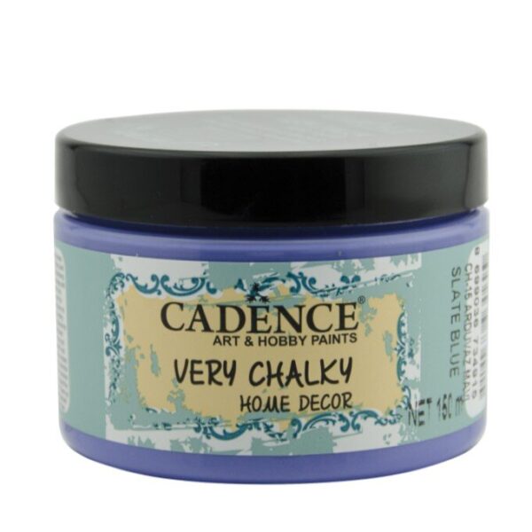 12689.jpg Cadence Very Chalky Home Decor Ultra Matt Velvety Acrylic Paint - CH-15 Slate Blue, 150ml
