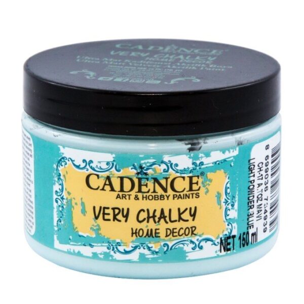 12691.jpg Cadence Very Chalky Home Decor Ultra Matt Velvety Acrylic Paint - CH-17 Light Powder Blue, 150ml