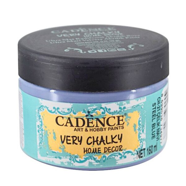 12692.jpg Cadence Very Chalky Home Decor Ultra Matt Velvety Acrylic Paint - CH-21 Steel Blue, 150ml