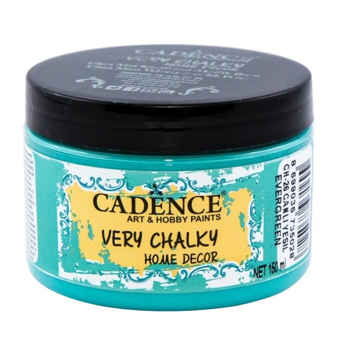 Cadence Very Chalky Home Decor Ultra Matt Velvety Acrylic Paint - CH-26 Evergreen, 150ml - Bilde 1